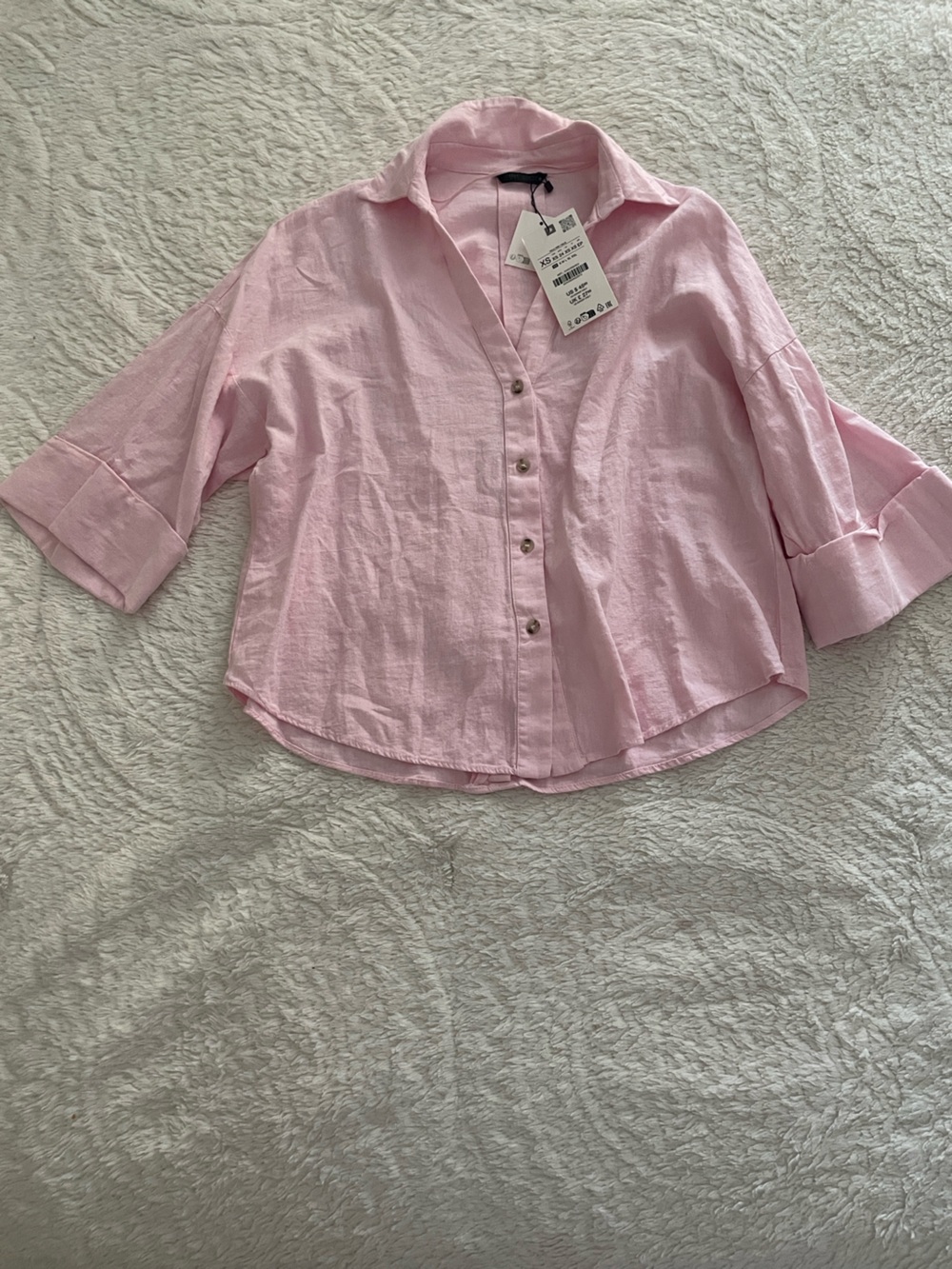 Zara Wide Sleeve Linen Shirt